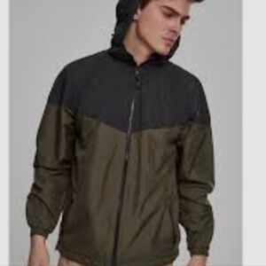O'Neill Men's Black and Olive Windbreaker